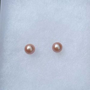 Pink Edison Pearl Gold Stud Earrings